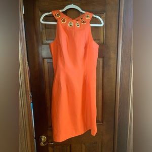 Dress vintage, Bloomingdale’s linen lined wore once; color accurate